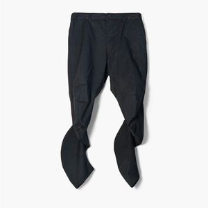 Rare Comme des Garçons Pants  Black Curved Seam Wool Trousers Sz S